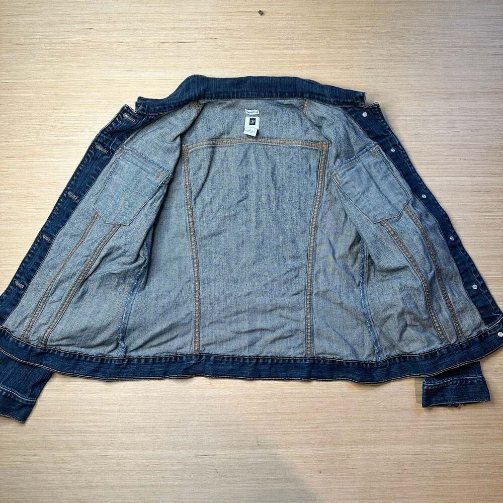 GAP Stretch Medium Wash Denim Button-Up Jean Jacket - Picture 5 of 7
